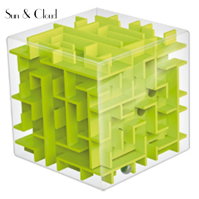 High Quality Transparent 6cm 4 Colors Maze Magic Cube Cubos Early Childhood Educational Intelligence Gift Magique Adult Kids Toy | Игрушки и