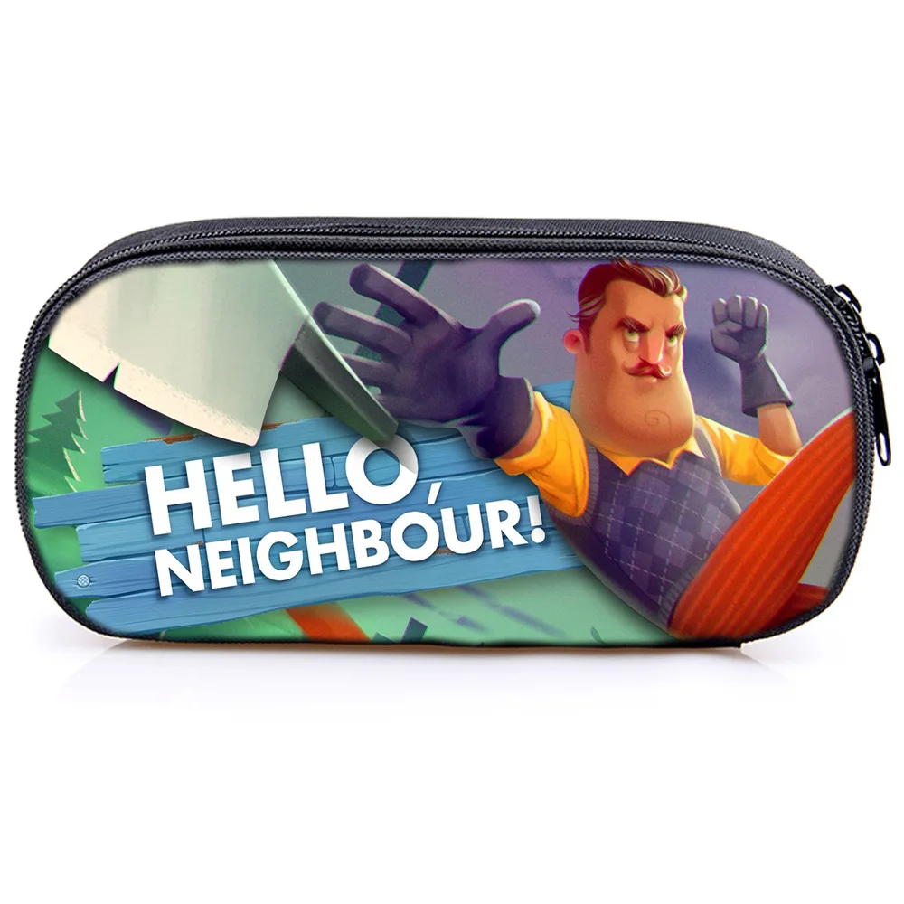 Милый детский чехол-карандаш с надписью «Hello neighior», модный высококачественный милый Футляр для канцелярских принадлежностей, сумки для косметики для мальчиков и девочек
