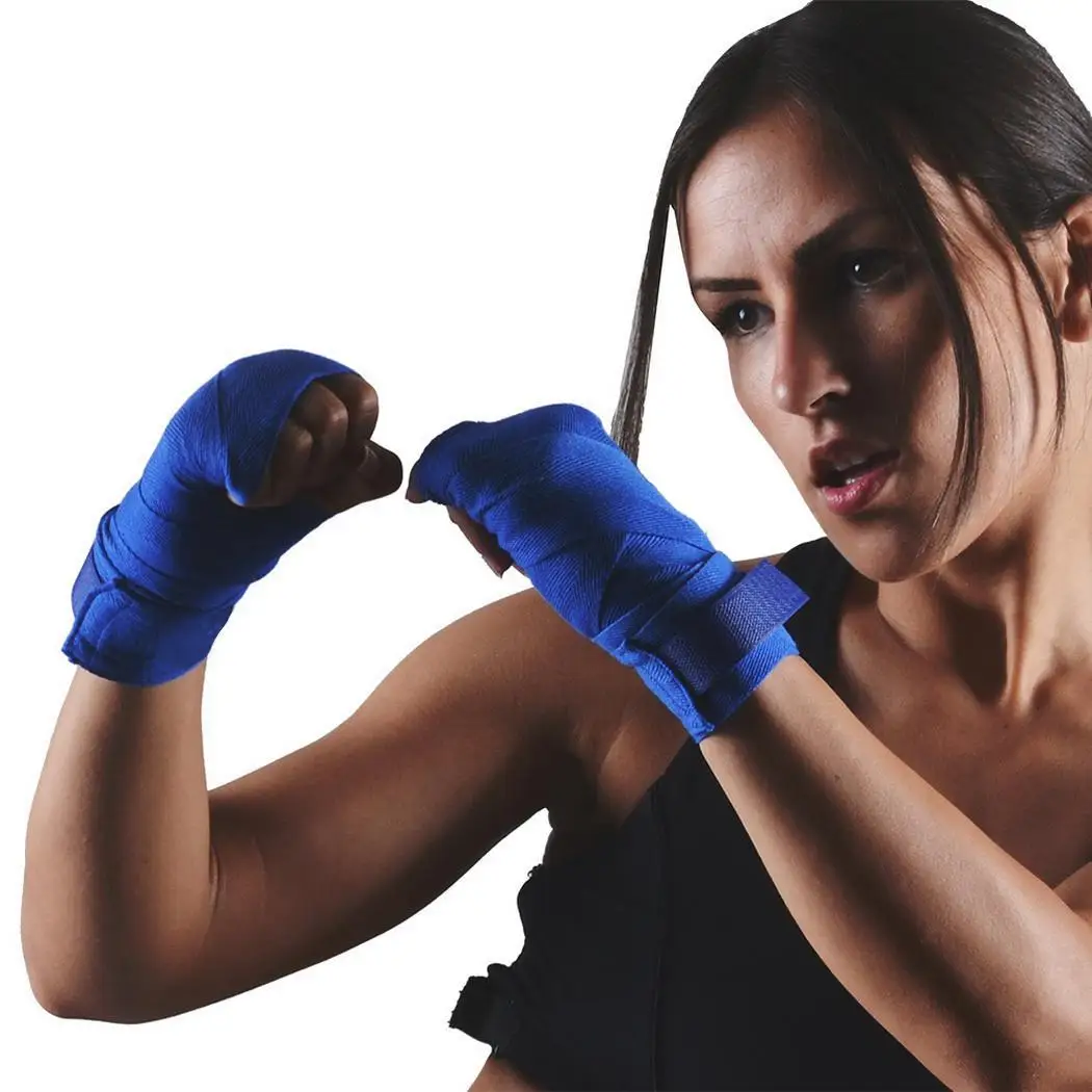 2.5m Cotton Boxing Bandage Hand Wrap Training Wrist paste firmly free adjustable. Protector Protect | Спорт и развлечения