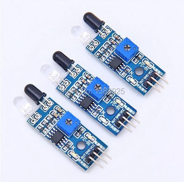 

Free Shipping 50pcs/Lot 2015 Hot Sale Avoid IR Infrared Obstacle Smart Car Reflection Photoelectric Sensor Module