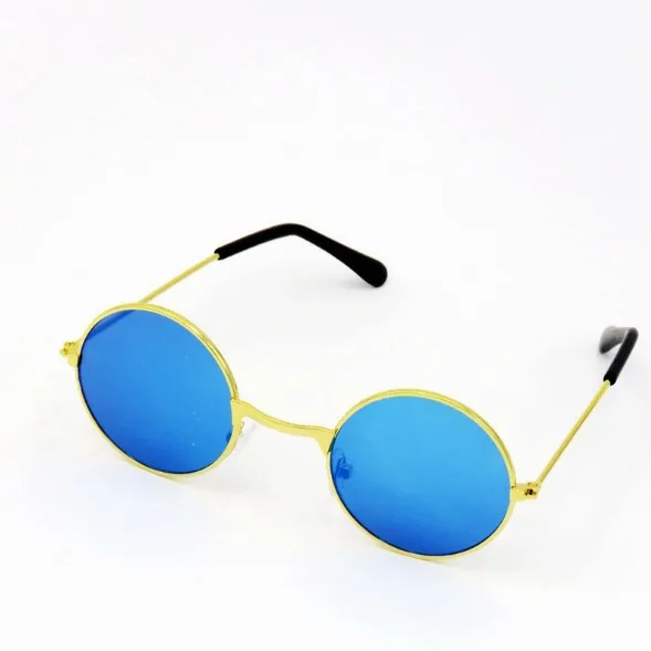 

Unisex scientist cosplay glasses Round Glasses Transparent Metal eyeglass frame funny cosplay eyewear for children