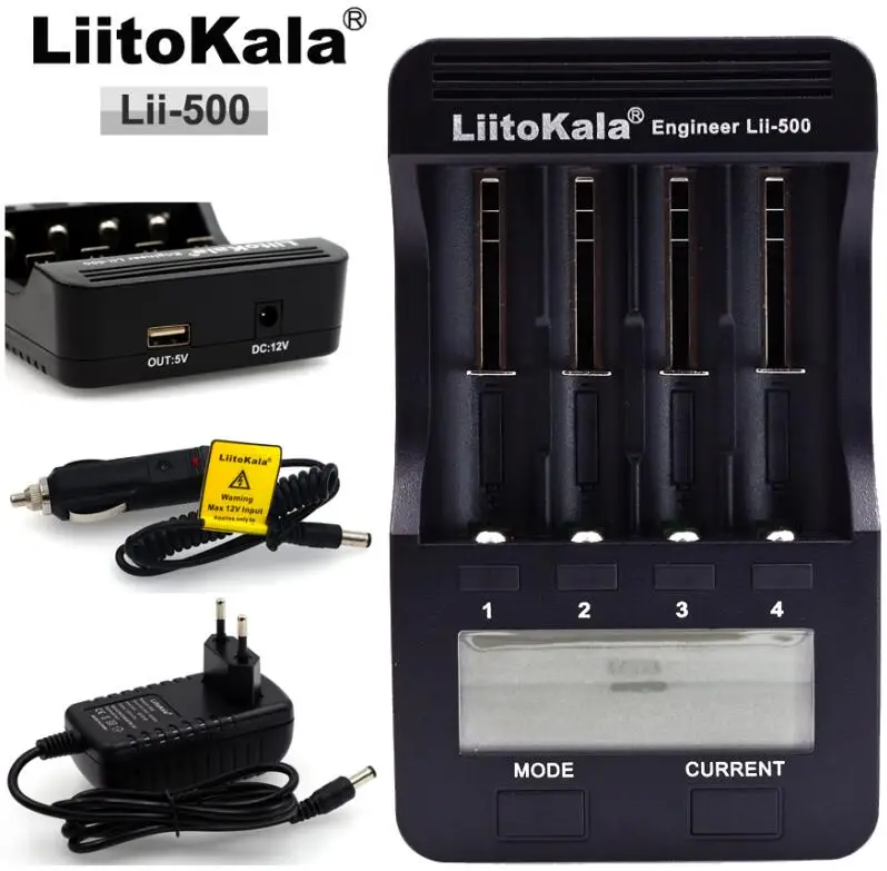 Lii500 Full set Умное устройство для зарядки никель-металлогидридных аккумуляторов от компании Liitokala: Lii-500 S1 S2 Lii-PD4 ЖК-дисплей Батарея Зарядное устройство, 3,7 V 18650 20700B 20700 10440 14500 26650 AA зарядное устройство для никель-металл-гидридных и литиевых Батарея - Цвет: Lii500 Full set