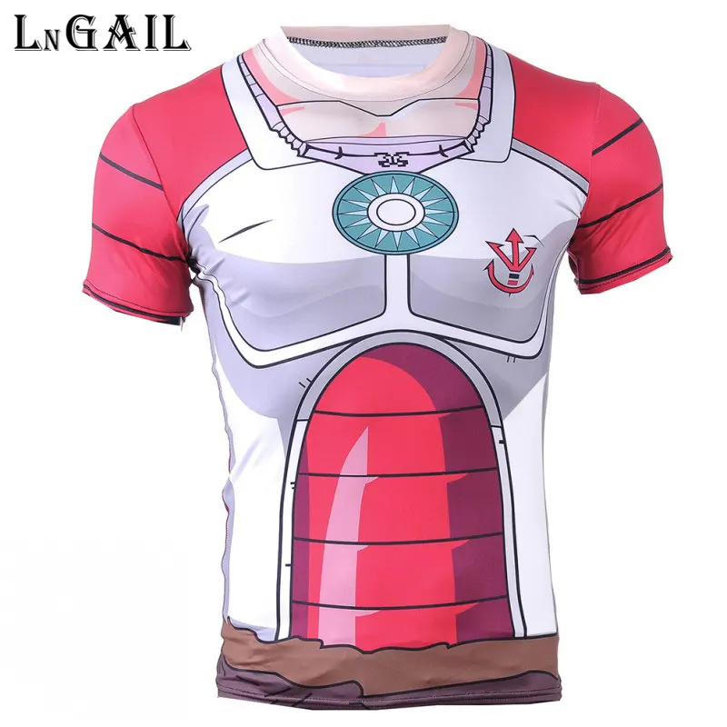 2017 Ball Z Men cosplay 3D Dragon T Shirt Vegeta Goku Summer Style Jersey Tops Fashion Clothing Tees big size 4XL | Мужская одежда