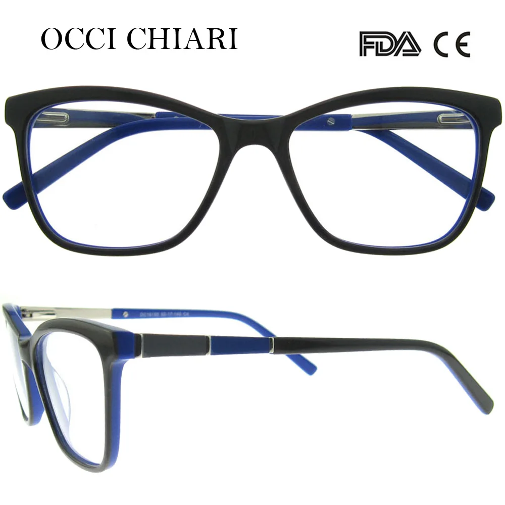 OCCI CHIARI 2018 модный дизайн Весенние петли женские ацетатные оптические очки оправа
