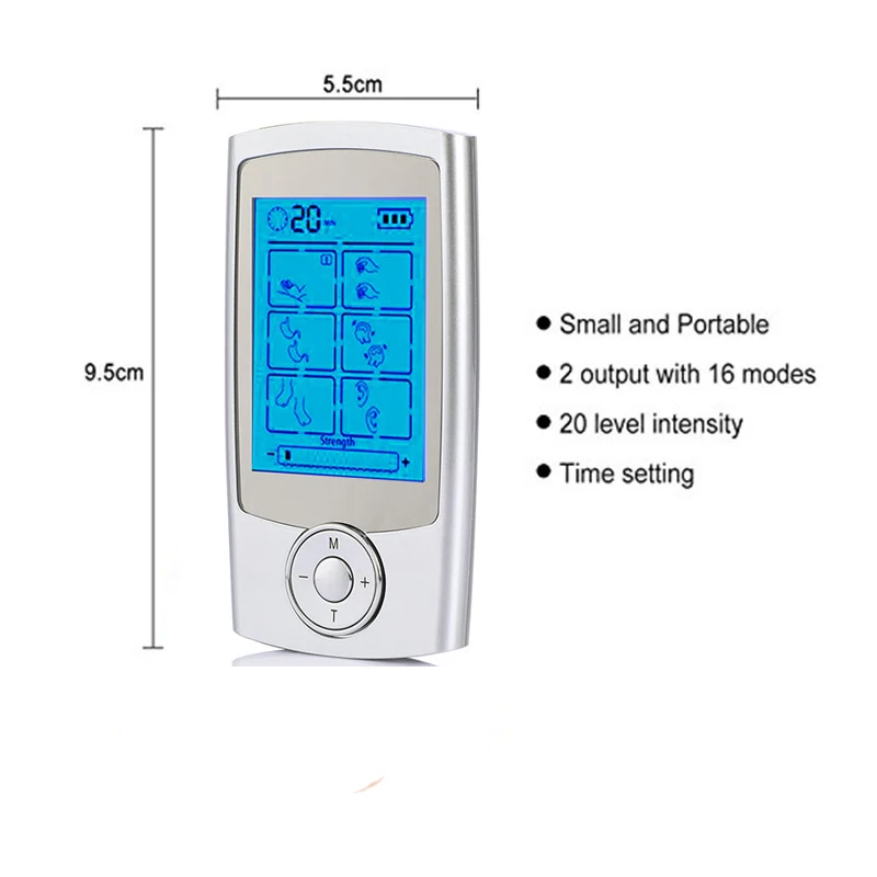 Электрический массажер для акупунктуры 16 режимов EMS-прокладки стимулятор мышц