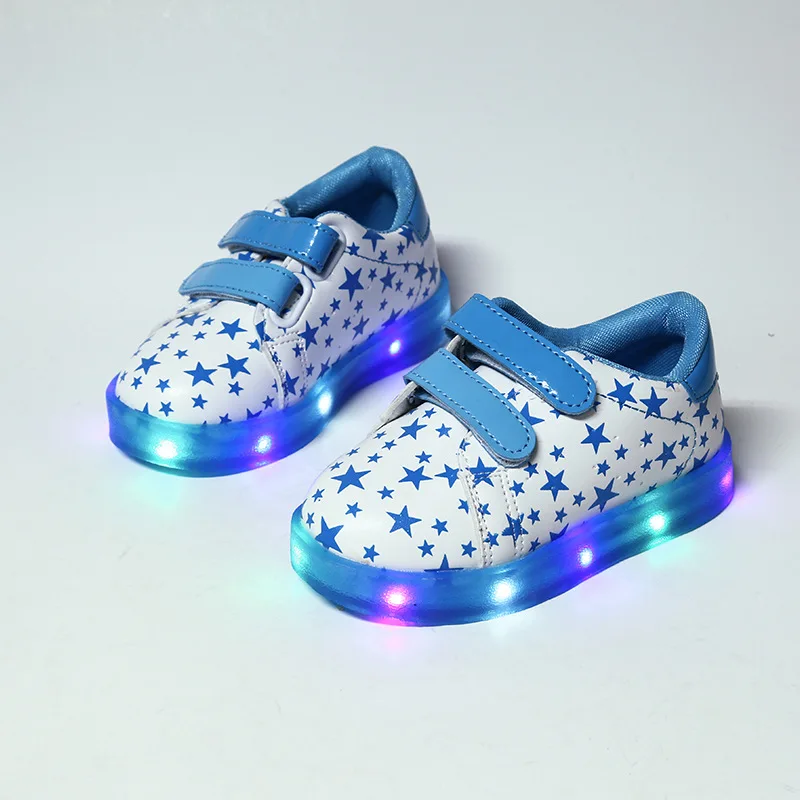 

2017 Hot Children Sneakers Shoes Luminous Shoe Girls Boys LED Light Fluorescence Sports Shoes For All Seasons Kids Casual Shoes