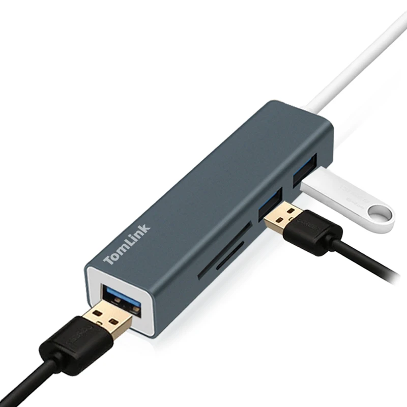 ITSYH USB-C toCARD READER+3x USB 3.0 HUB Multi-Fuctio ADAPTER- Adapter for MacBook WinXP/7/8/Vista C to SD/TF Card Reader |