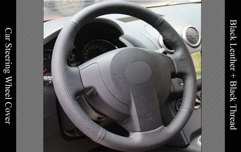 LQTENLEO черная искусственная кожа DIY чехол рулевого колеса автомобиля для Nissan Qashqai 2007- Rogue X-Trail 2008-2013 NV200 Sentra