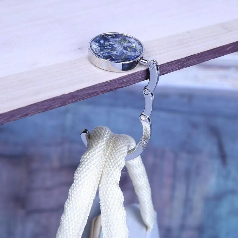 Творческий Портативный Металлическая складная сумка кошелек Крюк вешалка