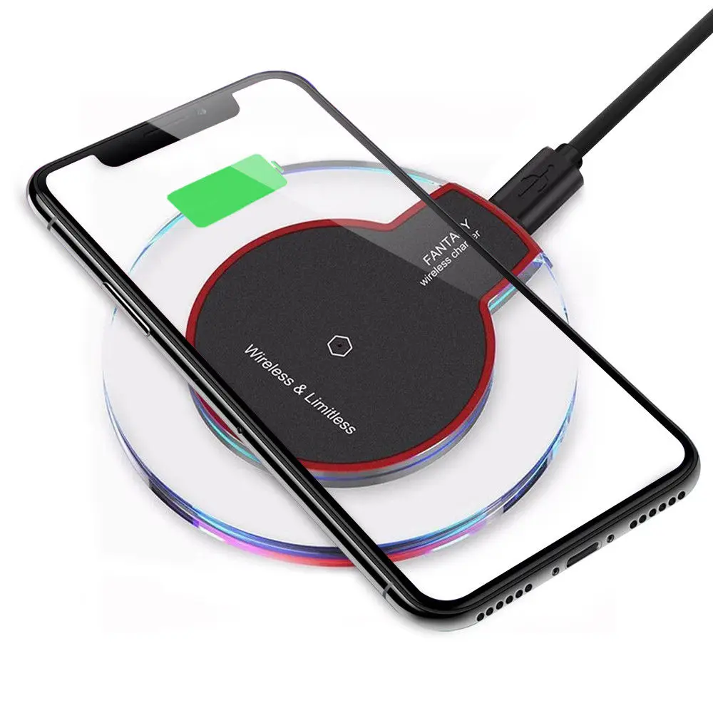 Беспроводное зарядное устройство YKSPACE Qi для iPhone 8 Plus X Samsung Galaxy S9 S8 S7 S6 Edge Note LG Pad