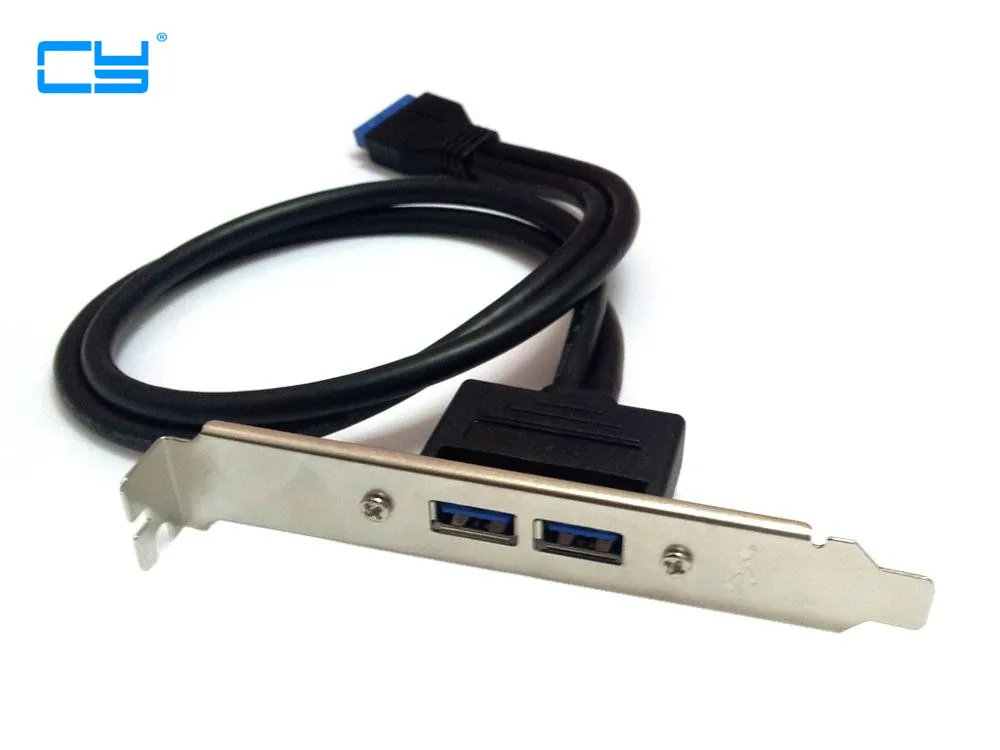 50 см двойной Порты и разъёмы USB 3 0 для материнская плата 20pin Header кабель адаптера