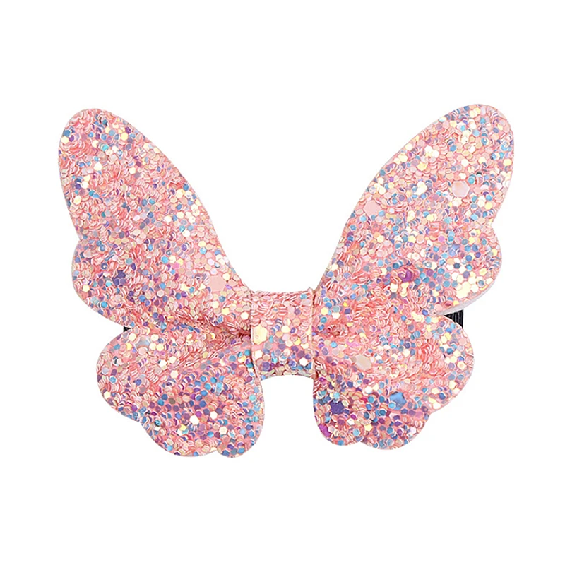 

20 pcs/lot Glitter Pink Swan Hair Clip with Chiffon Flower White Sparkly Cartoon Animal Swan Harpins Feather Kids Headband