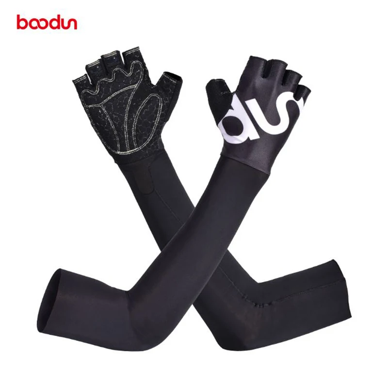

Boodun Unisex Long Section UV Bicycle Cycling Glove with Ice Arm Sleeve Anti-skid Bike Riding Gloves for Camping Cycling Sport