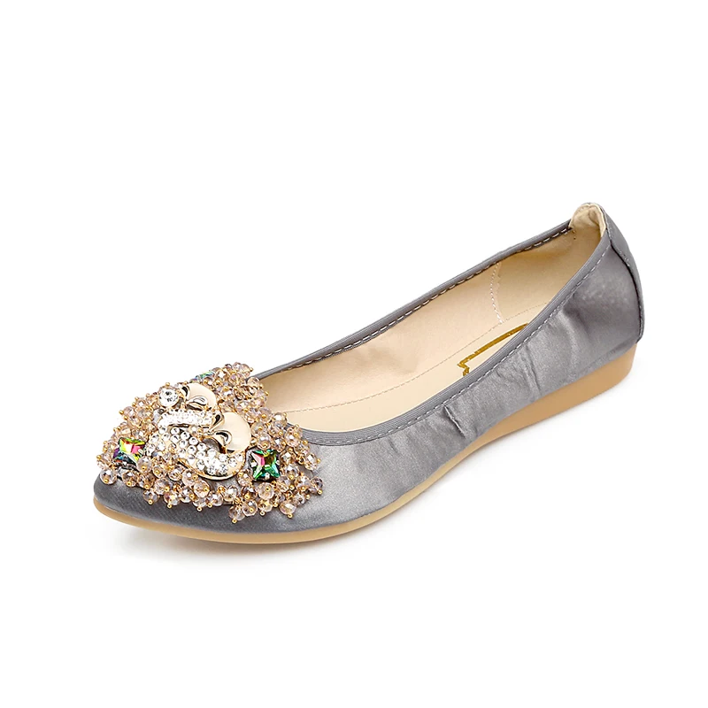 2019 г. модная женская обувь на плоской подошве со стразами zapatos mujer Демисезонная