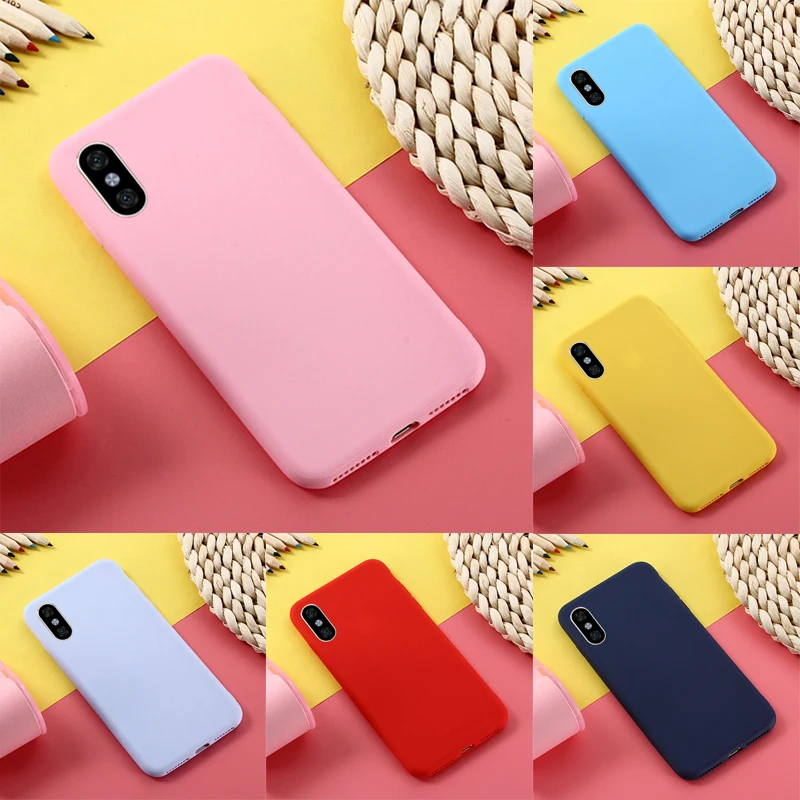 Candy Color Soft TPU Case For iPhone 6 6s 7 8 Plus X XR XS Max Phone Cover for 11 Pro | Мобильные телефоны и аксессуары