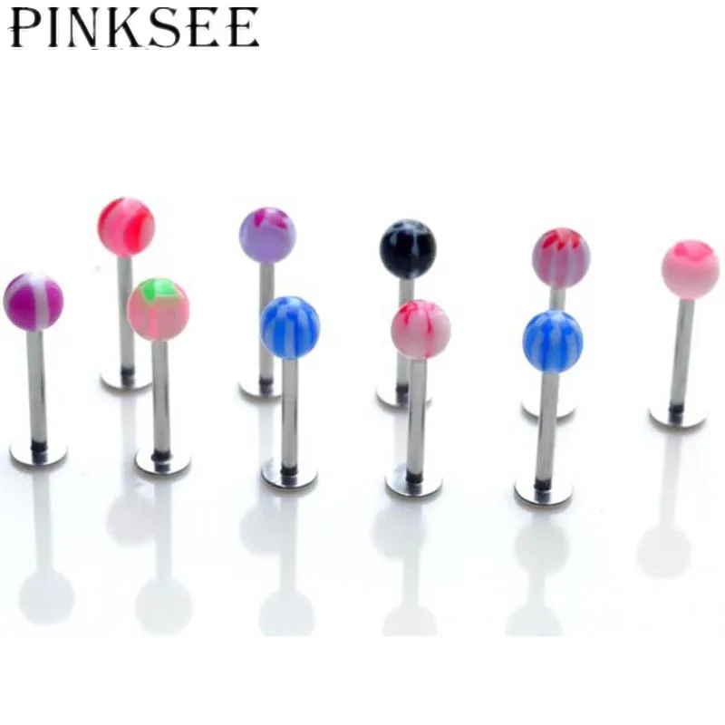Пирсинг PINKSEE из нержавеющей стали для бровей носа языка губ кольцо ювелирные