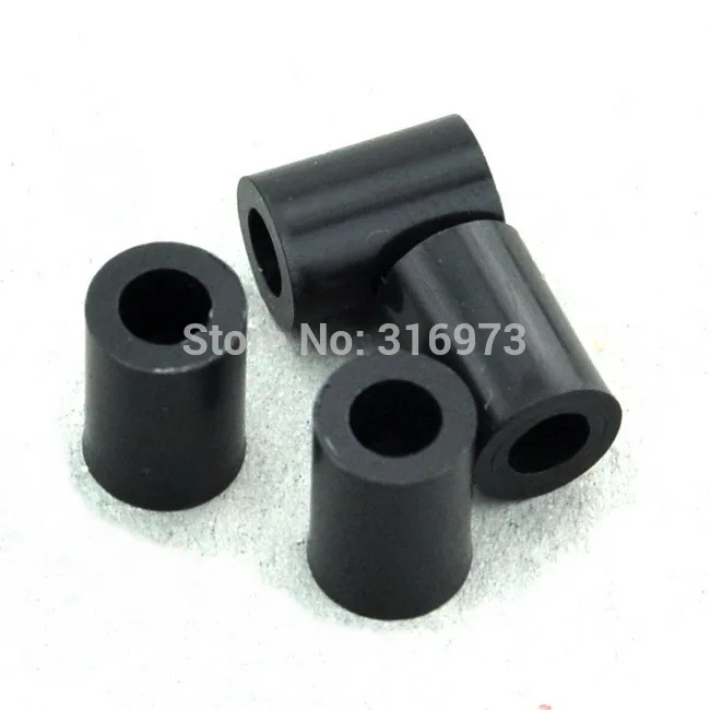 (1000 шт./лот) 10 мм черная нейлоновая круглая распорка внешний диаметр 7 внутренний 4