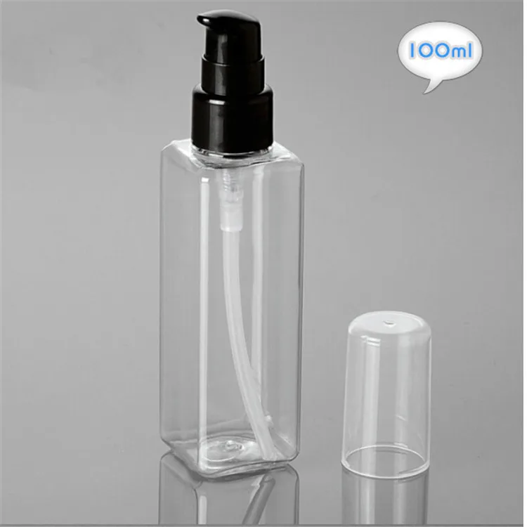 

100 мл 50ps пластиковая многоразовая косметическая бутылка высокого качества контейнер для лосьона с откидной крышкой, насос для шампуня повт...