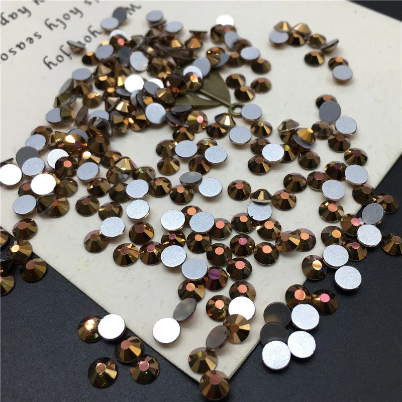 Good Quality Gold DIY Strass Crystal ss3-ss30 Non HotFix Nail Art Flatback Rhinestones for Clothes Decorations | Дом и сад