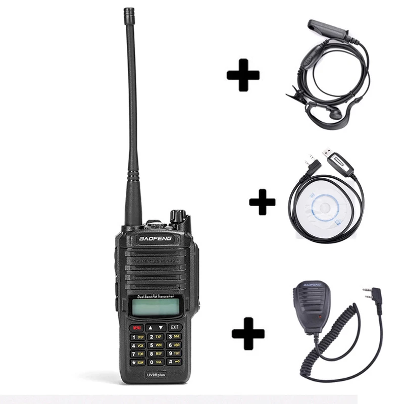 1headset 1mic 1cable baofeng uv-9r uv 9r plus для рация 10 км 10 Вт cb водонепроницаемая автомобильная портативная рации ham радиостанция трансивер baufeng двухдиновая магнитола радиостанции boafeng радиолюбитель двухдиапазонная uhf vhf - Цвет: 1headset 1mic 1cable