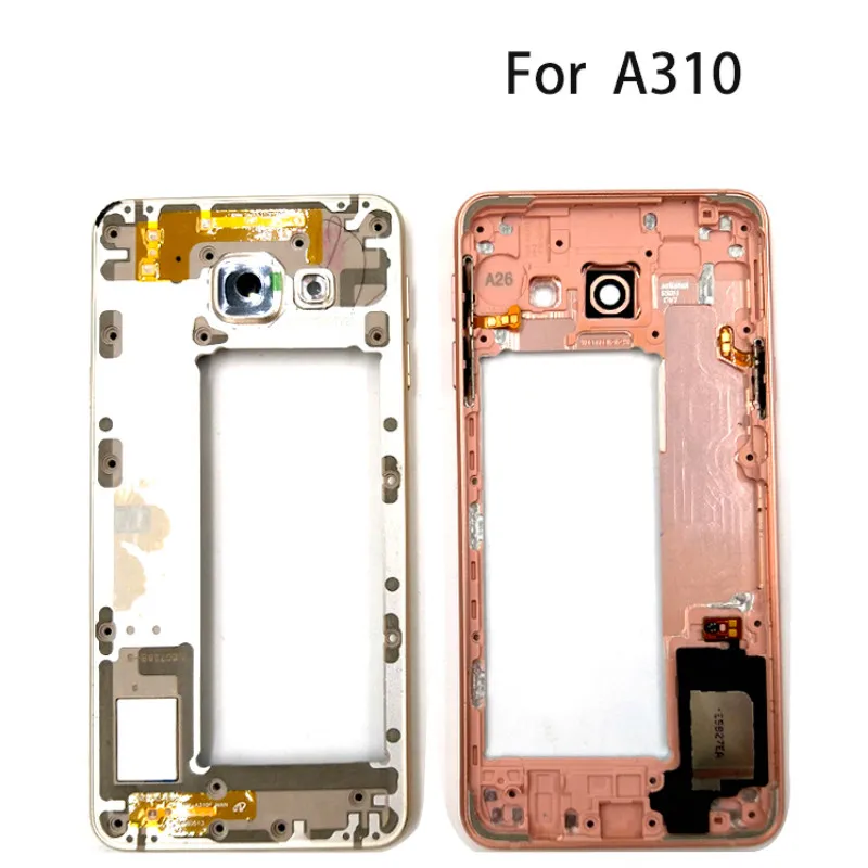 Корпус корпуса для Samsung Galaxy A3 2106 A310 ЖК экран со средней передней рамкой|Корпусы и