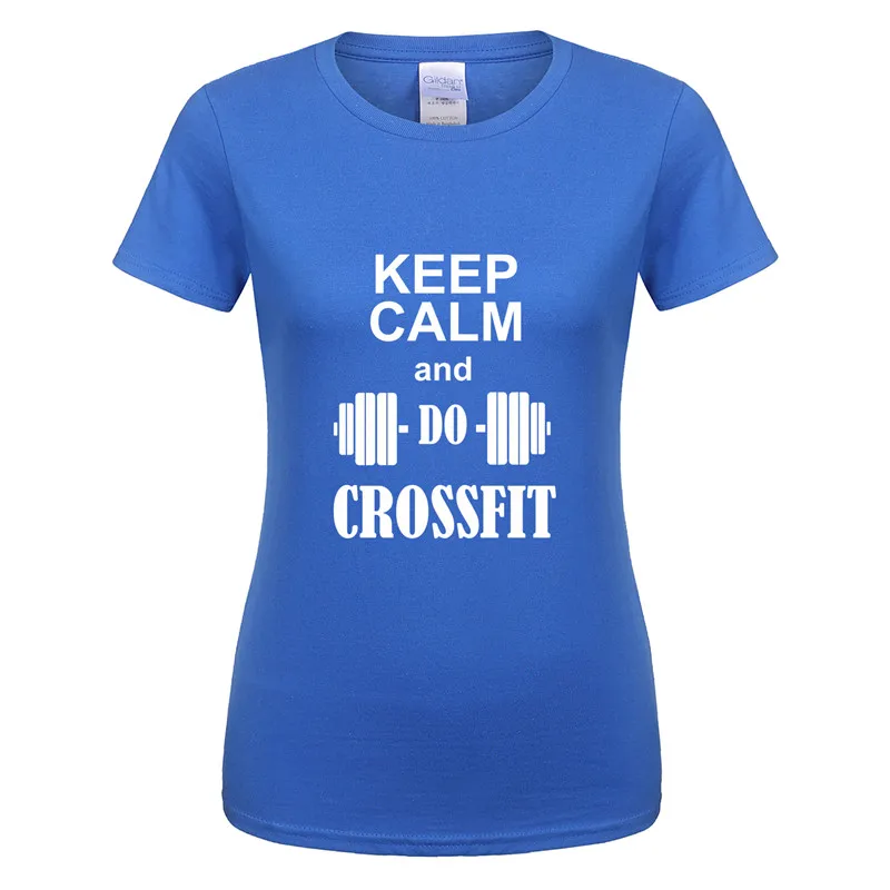Omnitee новый с надписью Keep Calm and Gymer футболка для женщин Топы девочек Хлопковая