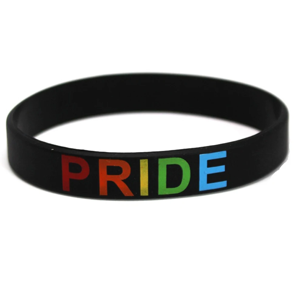 Силиконовый браслет Pride модный Радужный для мужчин и женщин ЛГБТ флаг лесбиянок