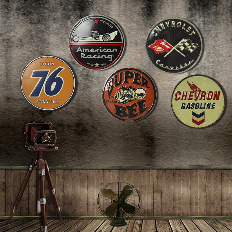 Ретро стиль лофт неправильные солнцезащитные металлические пластины Винтаж еда