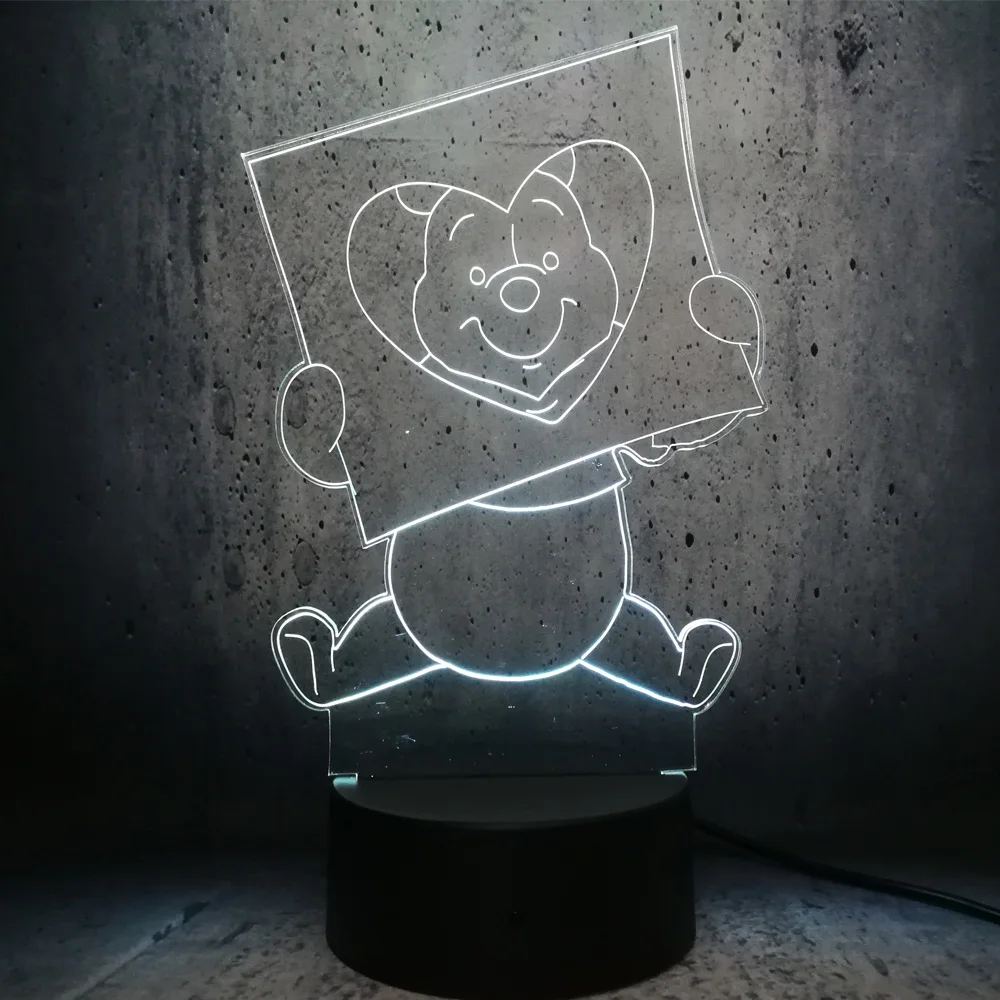 Светодиодная лампа Happy Winnie для детей декор спальни атмосфера история ночные
