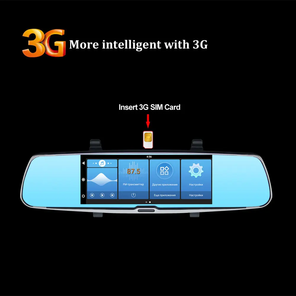 Ритм 3g 7 &quotавтомобильный dvr зеркало камера Android 5 0 Wi Fi gps Full HD 1080p видео регистраторы