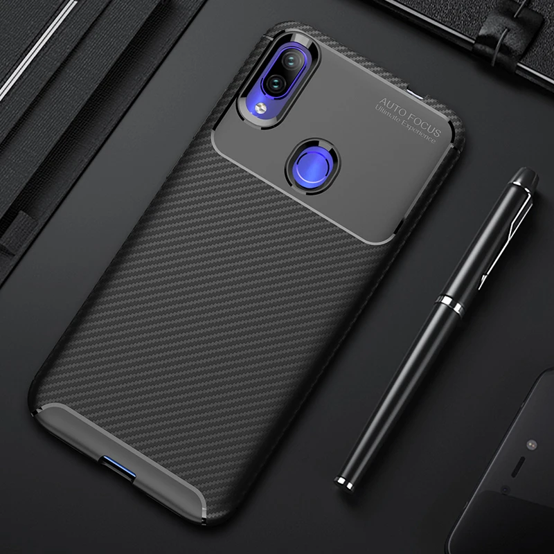 Phone Cases For Xiaomi Redmi 7 Case Carbon Fiber Soft Silicone Anti-Knock Protective Back Cover Redmi7 |
