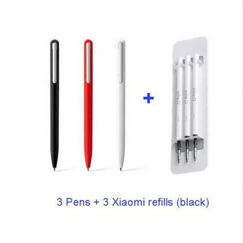 add refill 3 шт., оригинальная ручка Xiaomi Pinluo, ручка для подписи, 9,5 мм, 0,5, чернила, гладкая, швейцарская, черная, сменная, MiKuni, японская, чернильная, шариковая ручка - Цвет: add refill