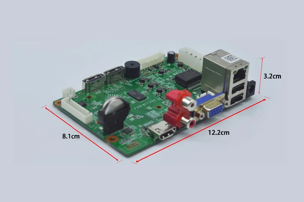 OUERTECH 32ch H.265 1080 P/5MP/4 K IP видео NVR плата HI3536C 1CH RCA аудио выход/в 2 порта SATA ONVIF сетевая плата наблюдения