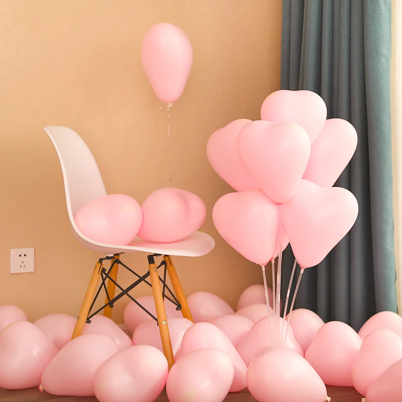 Воздушные шары Сердце латексные Макарон цвет дома утолщение день рождения