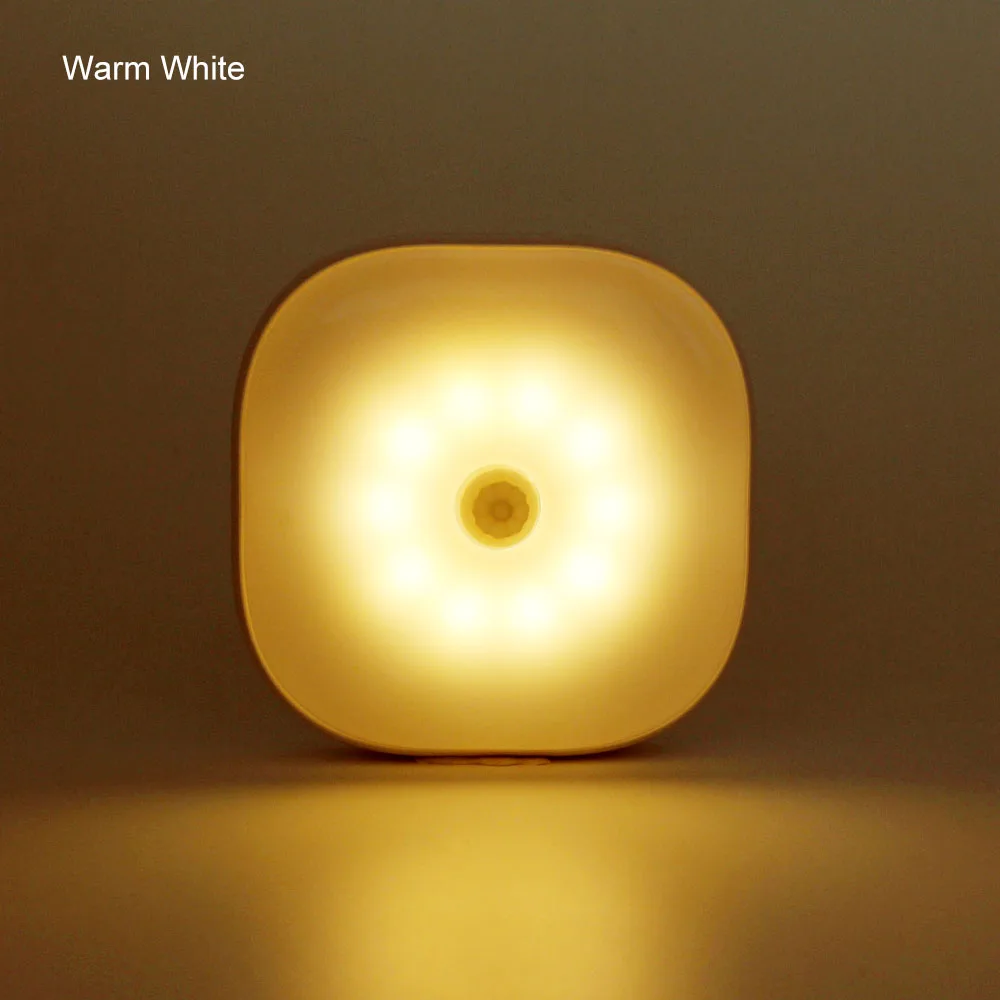 Warm White PIR датчик движения светодиодный светильник под шкаф настенный ночник лампа для шкафа Спальня Коридор Шкаф Кухня Освещение - Цвет: Warm White
