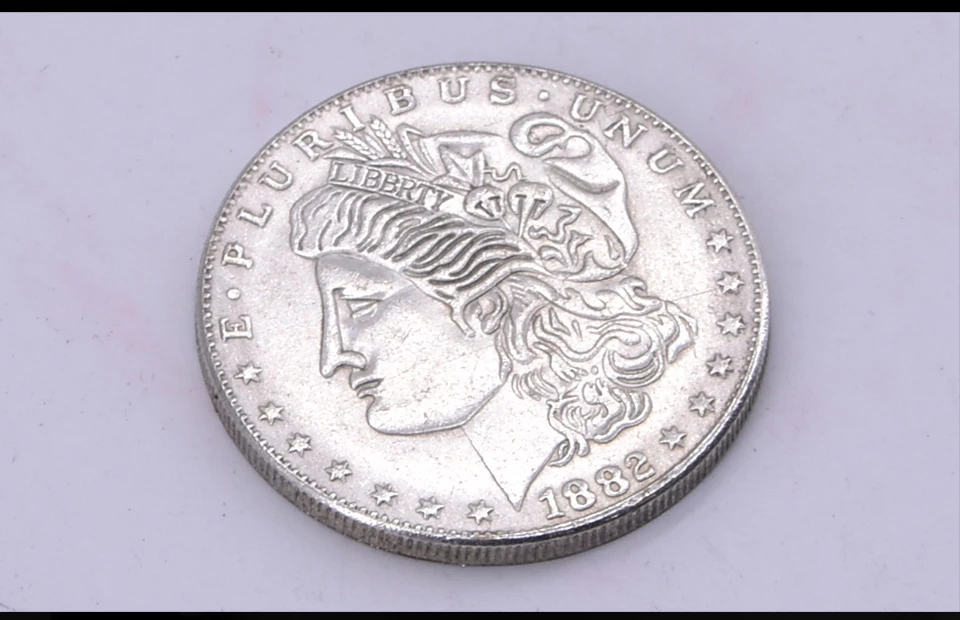 Открывающаяся коробочка Super Morgan Dollar фокусы, трюк карты монета Волшебная исчезающая Волшебная Опора легко узнать
