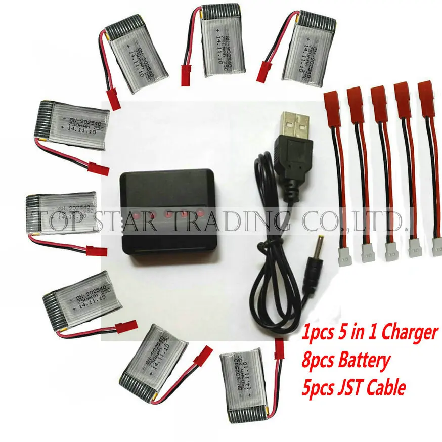 MJXX800 battery 3.7v 750mah can choose come with charger x800 RC Helicopter Quadcopter Spare Parts | Игрушки и хобби