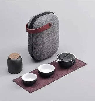 black b Дорожный чайный набор кружки Портативный Китайский кунг-фу чайный сервиз чайный горшок набор фарфоровый чайный сервиз гайванские чашки для чая кружка чая церемониальный подарок - Цвет: black b