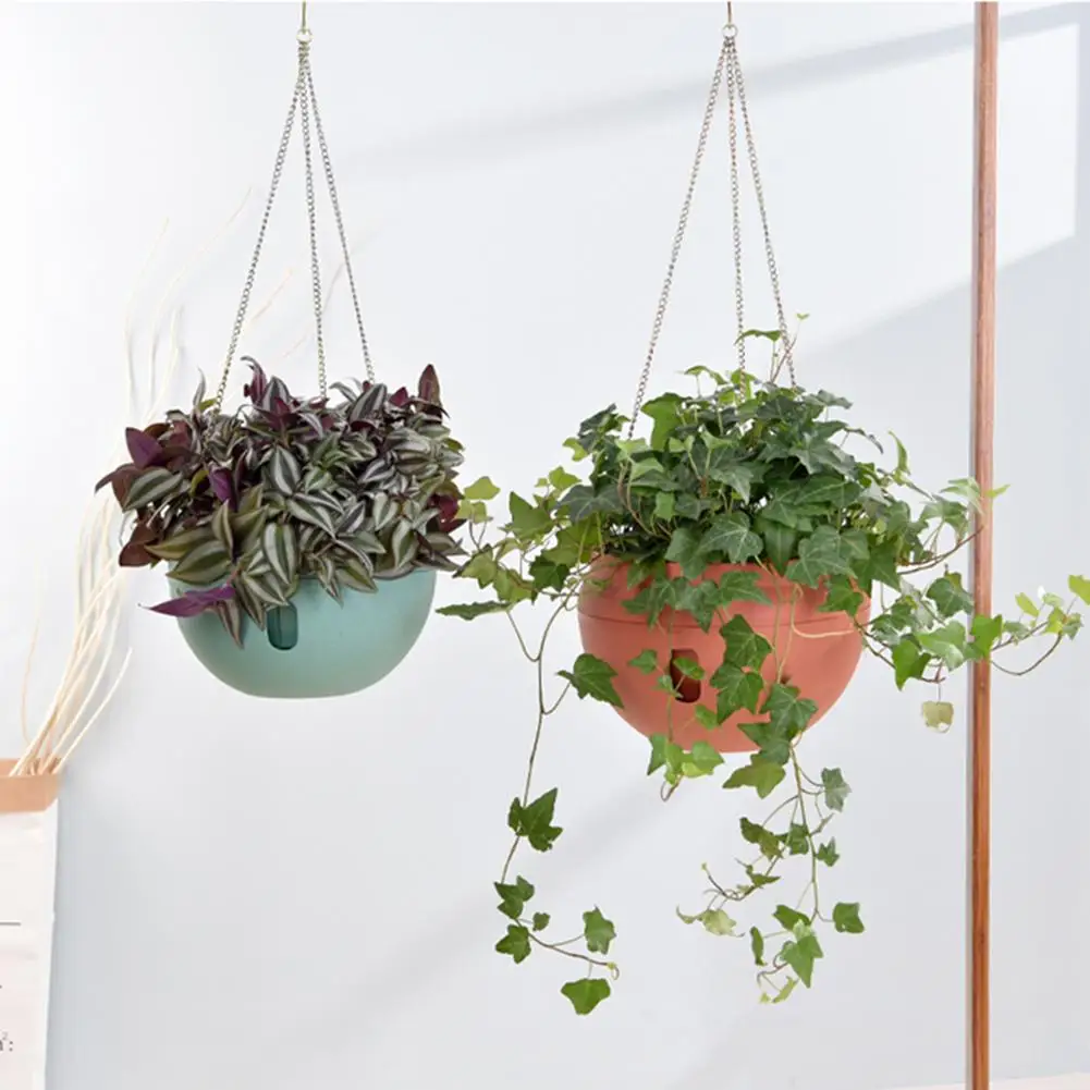 Садовый пластиковый цветочный горшок в форме чаши Подвесной Настенный вазон