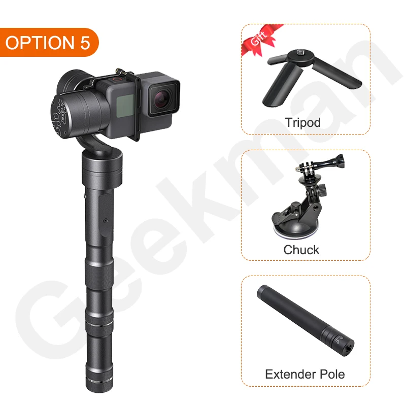 Zhiyun Z1 Evolution 3-х позиционный ручной карданный стабилизатор для gopro hero 7 белый дополнительный монитор Камера sjcam YI Action Камера s - Цвет: W tripod Sucker pole