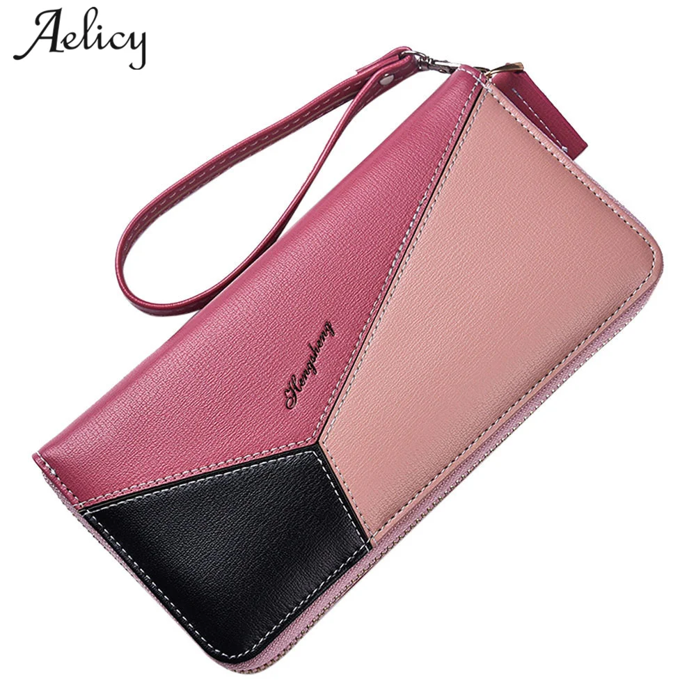 Женский кожаный кошелек Aelicy Длинный из лаковой кожи для отдыха 2019|leather wallet|wallet
