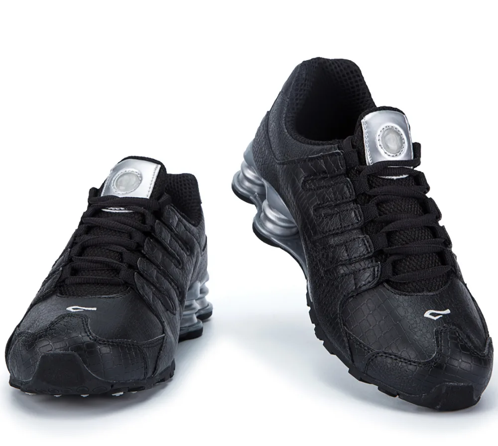 Оригинальные мужские спортивные кожаные сникеры Shox Tech СРХ с крокодиловом