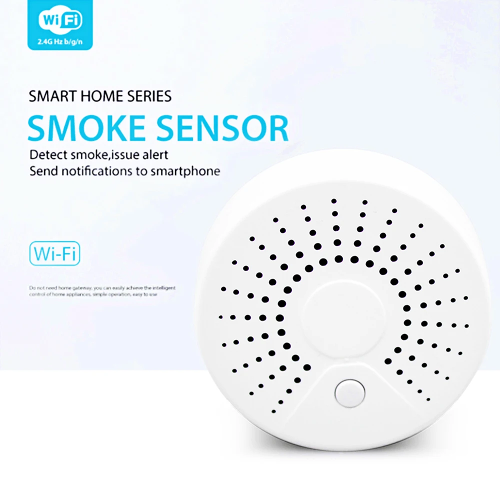 Zemismart WiFi Tuya умный датчик дыма 100DB wifi умный дом устройство видеонаблюдения беспроводной детектор дыма