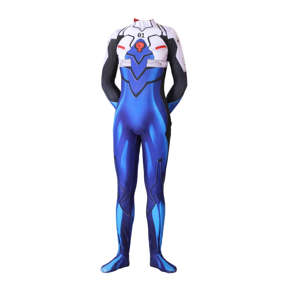 Anime Plugsuit Cosplay Costume Ikari Shinji Zentai Bodysuit Suit Jumpsuits