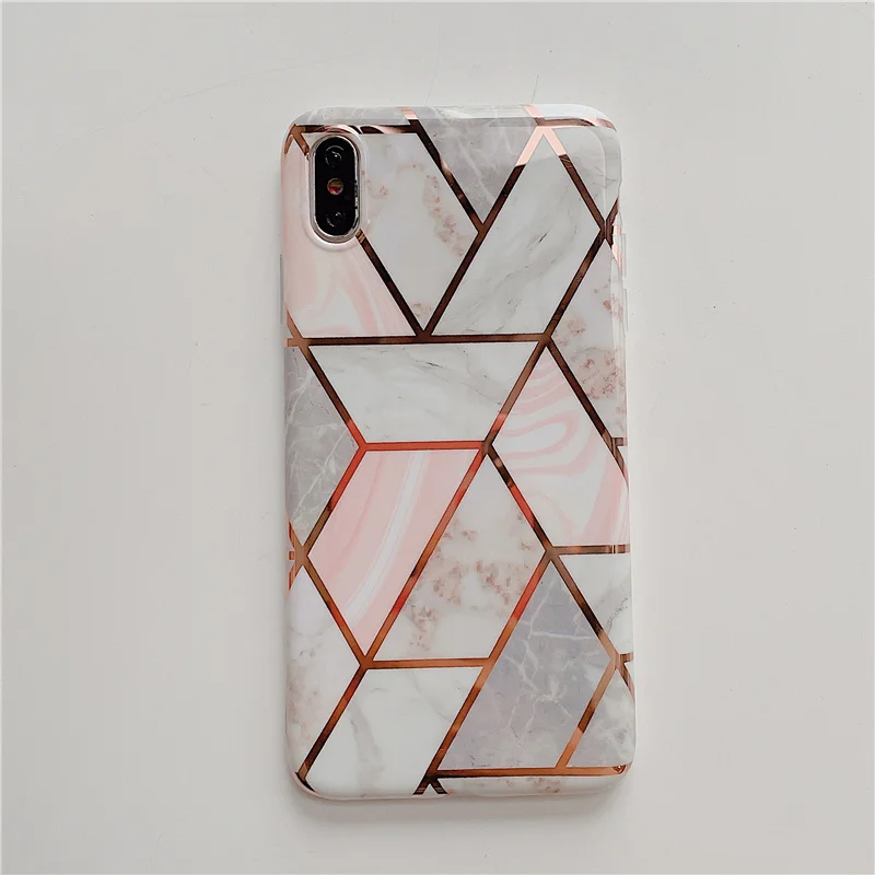 Роскошный Мраморный чехол для iphone XS MAX XR X чехол для iphone 7 8 6 6s Plus Мягкий силиконовый чехол из ТПУ