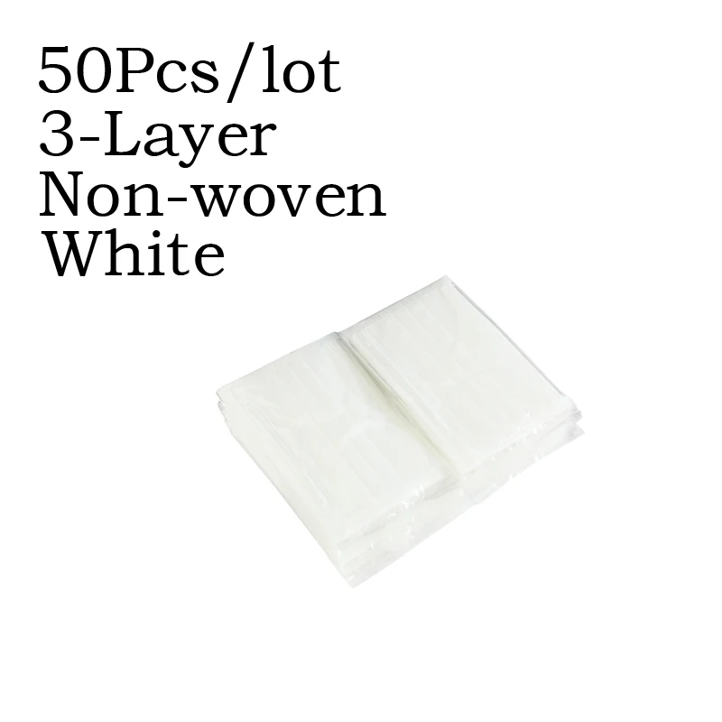 Non-woven White 50 шт./лот 4/3-слойные Детские маски активированный уголь или нетканые детские одноразовые маски - Цвет: Non-woven White