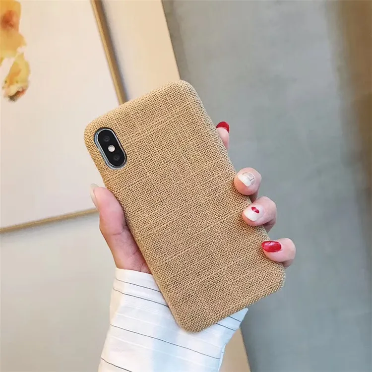 OTO-ALTER Simple woolen linen solid color autumn and winter case for iphone X/XS/XR/XSMAX/7/8/7plus/8plus/6/6s |