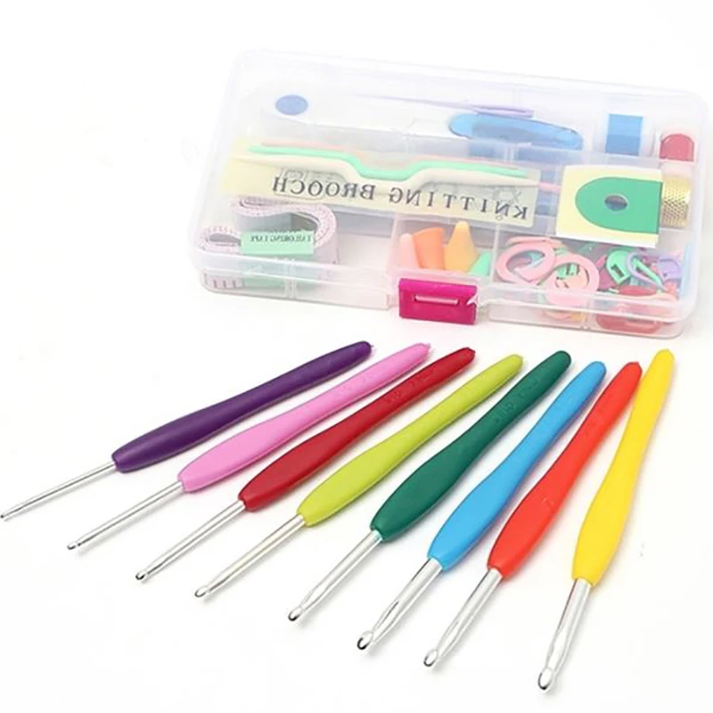 

Practical Weave Crochet kit Crochet Hook Tools Set Combination Metal Aluminum Crochet Needle DIY Handcraft Tools