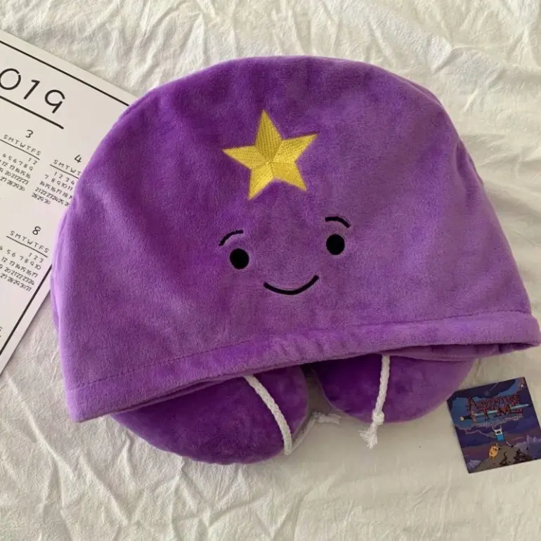 with hat 1 шт., 30 см, время приключений, робот по Питеру, плюшевая игрушка, мягкая u-образная подушка для шеи с шапочкой, мягкая игрушка для детей, подарок для путешествий на открытом воздухе - Цвет: with hat