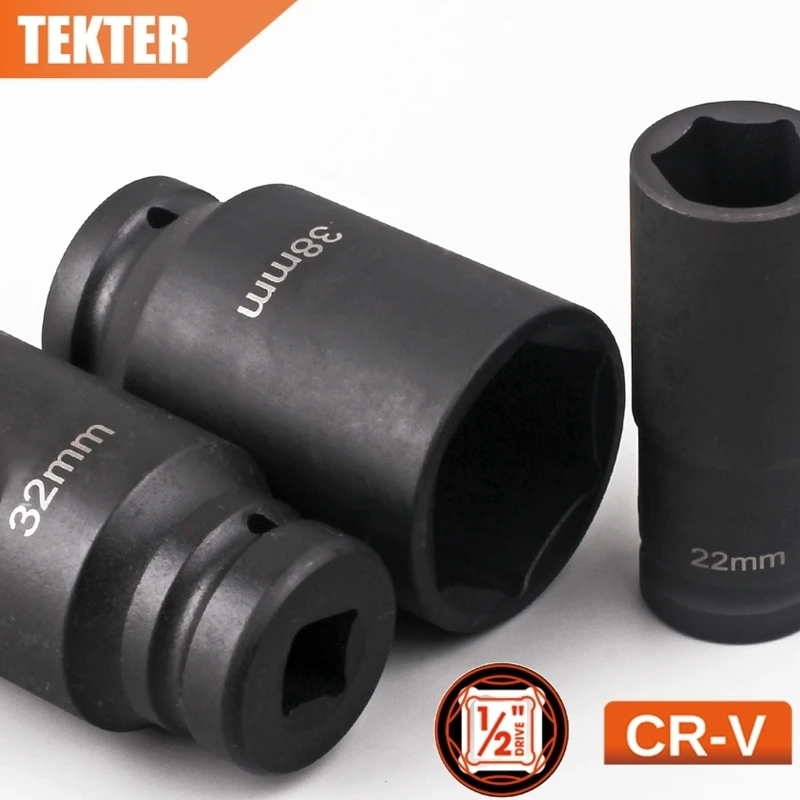 TEKTER TK0012 1/2 &quotDR. Impact Deep Socket инструмент метрический 6 точечный мост Гайка гнездо